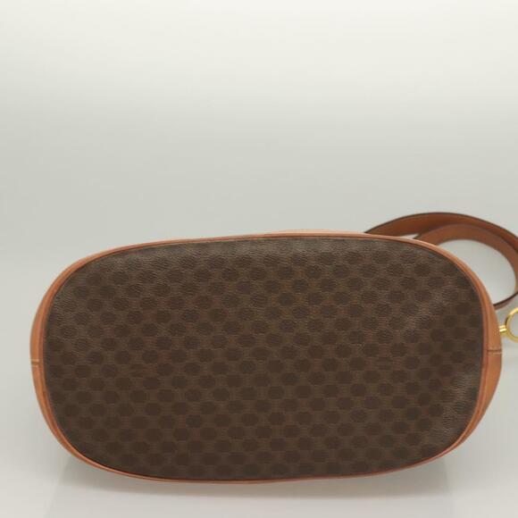 CELINE Macadam Canvas Shoulder Bag Pvc Brown Gold - Picture 9 of 12